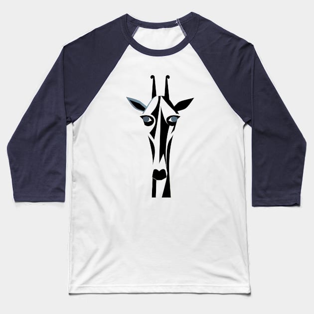 Giraffe Cubism: A Picasso Journey Baseball T-Shirt by Klimek Prints